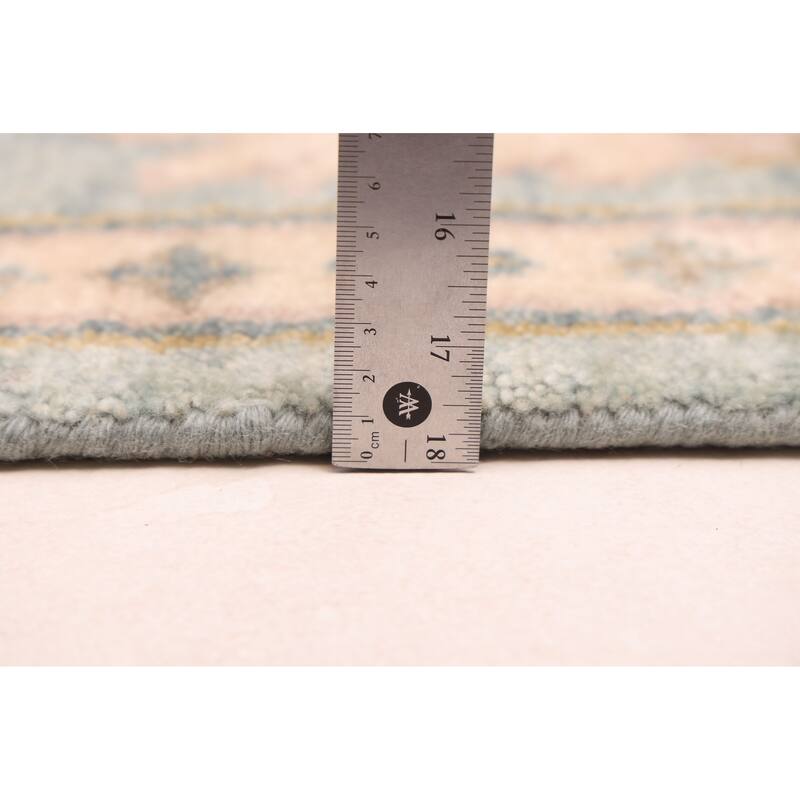 ECARPETGALLERY Hand-knotted Modern Oushak Light Blue Wool Rug - 8'9 x 11'10