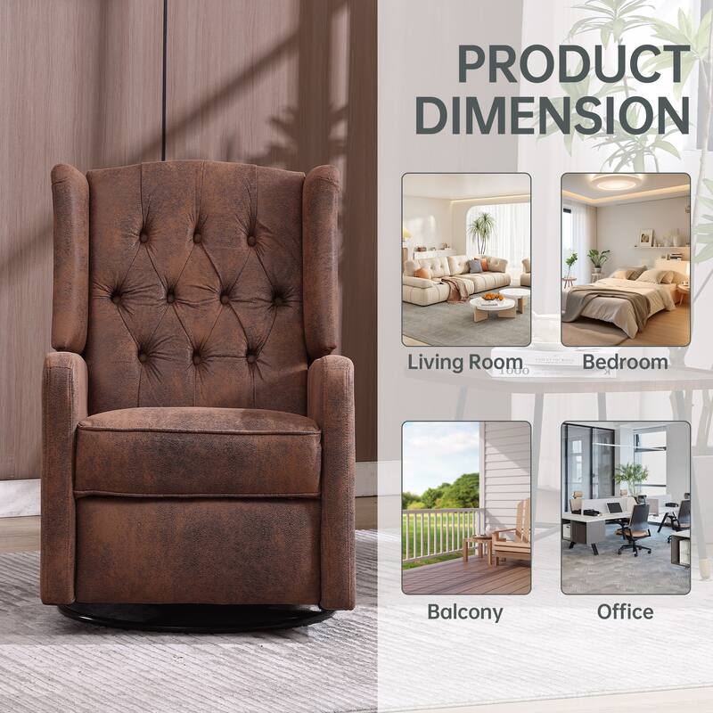 360 Degree Swivel Nursery Rocking Recliner Chair