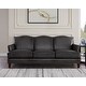 preview thumbnail 10 of 8, Hydeline Oxford Top Grain Leather Sofa Set, Sofa and Chair - Sofa & Chair Ash Gray