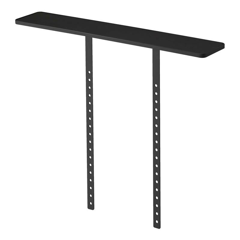 Yamazaki Home VESA-Compliant TV Shelf, Steel, Holds 6.6 lbs - L 5.12 x W 27.56 x H 23.62 inches - Black - L 5.12 x W 27.56 x H  23.62 inches