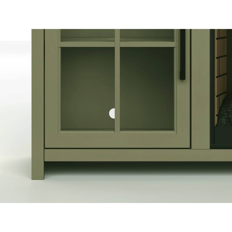 Bridgevine Home 74 inch Fireplace TV Stand Console for TVs up to 85 inches