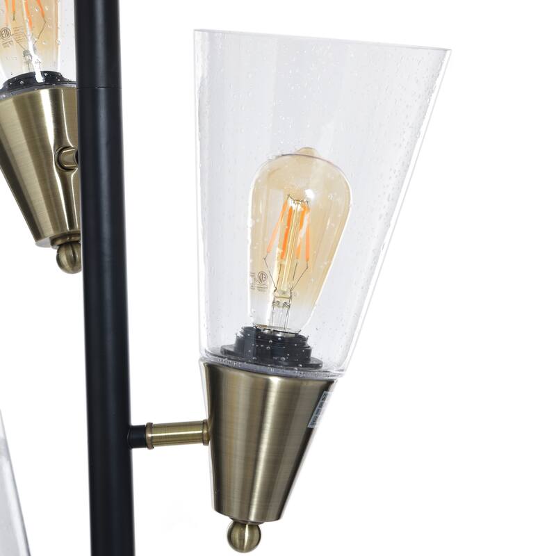 StyleCraft Mercer Floor Lamp - Pesch Gold & Black