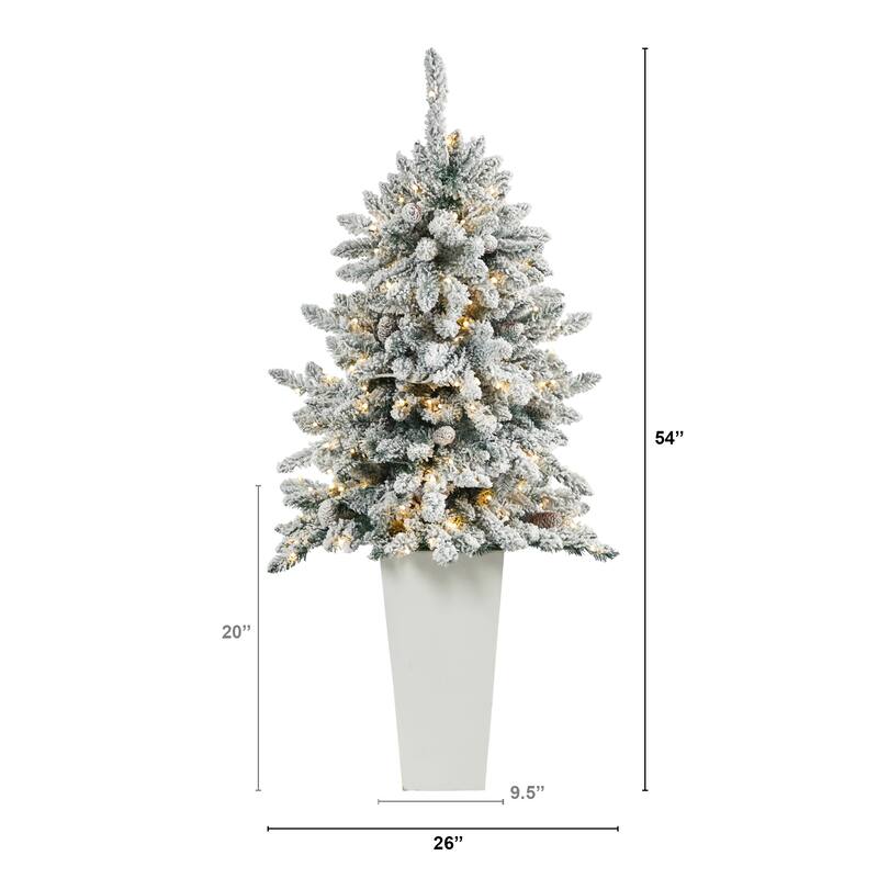 4.5' Artificial Christmas Tree with Pine Cones and 150 Lights