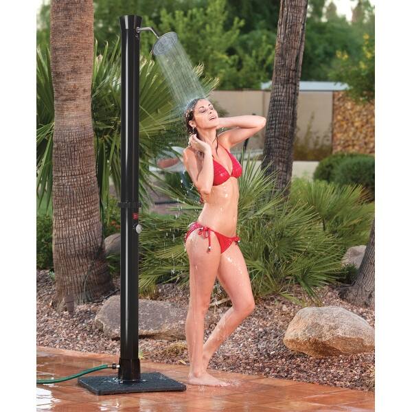 slide 2 of 5, Blue Wave Outdoor Solar Shower with Base and Temperature Control