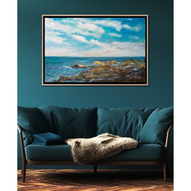 "Into the Horizon I" by Julie Derice Framed
