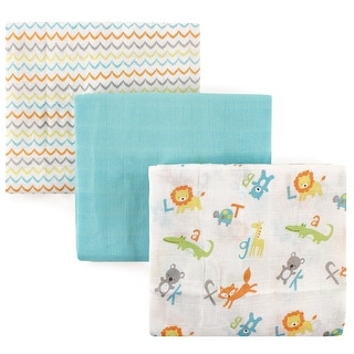 Luvable Friends Baby Muslin Cotton Swaddle Blanket, Abc, One Size - Abc - One Size