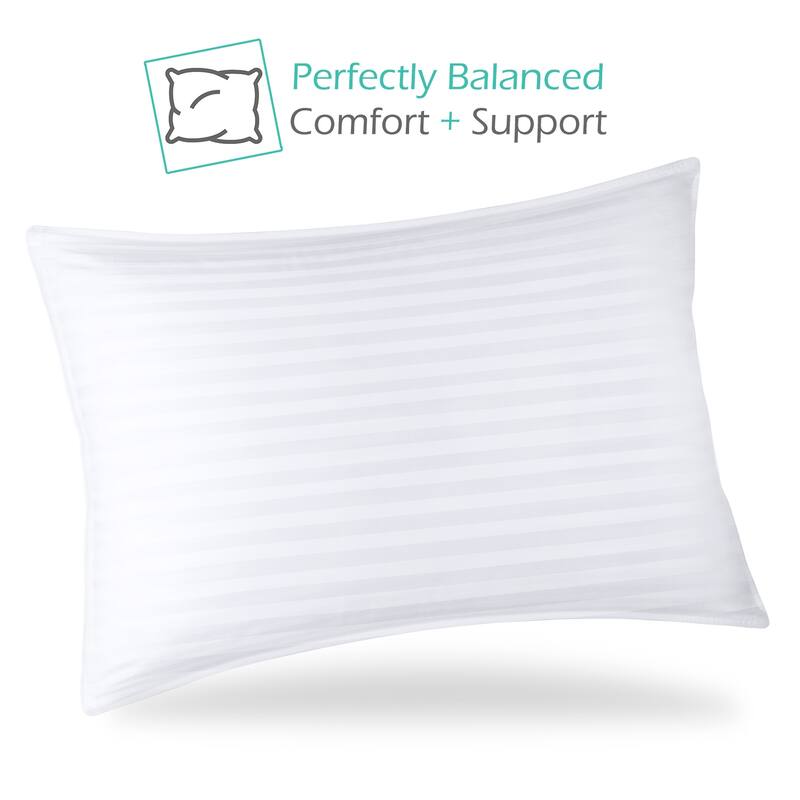 Nestl 100% Cotton Cover Premium Plush Down Alternative Bed Pillow