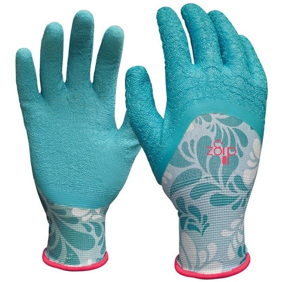 Digz 77384-26 Women's Stretch Knit Garden Gloves, Latex, Blue, Large