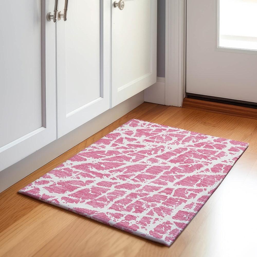 Premium Washable Super Soft Modern Crackle Mayfield Rug