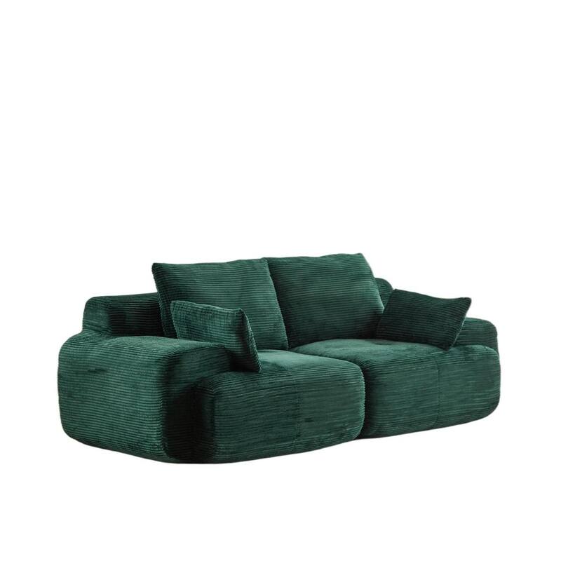 Featured Loveseat Sofa Couch with Throw Pillows, 2 Seater Large Sectional Sofa Couches for Living Room