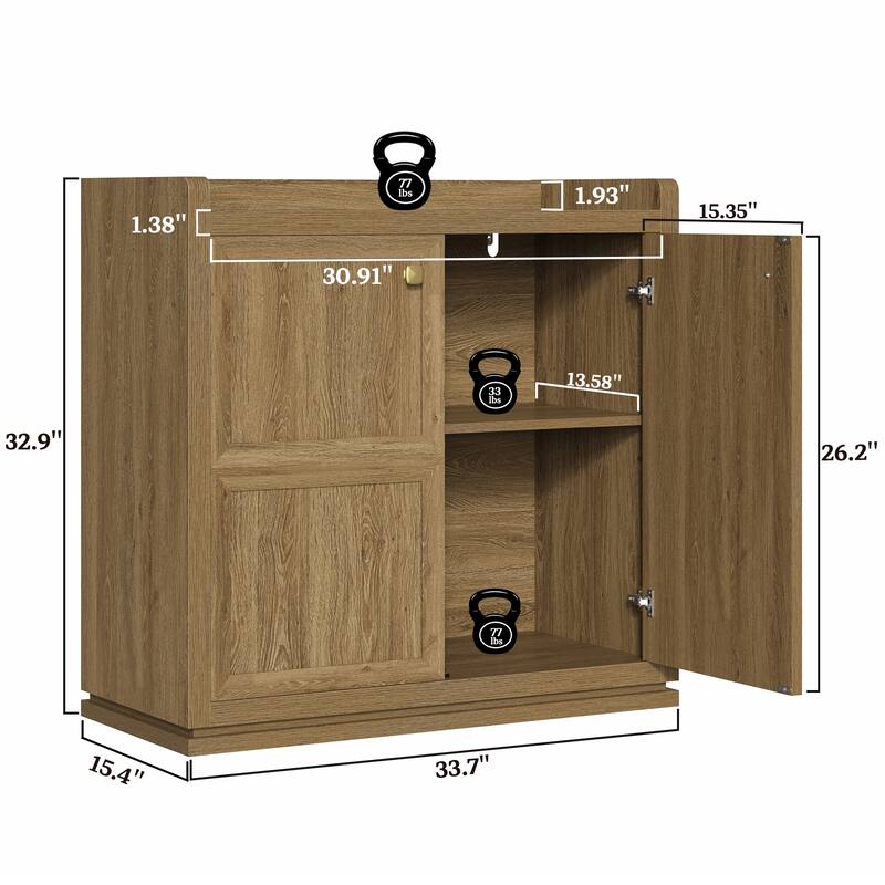 Multifunctional Minimalist Side Cabinet with 3D Design