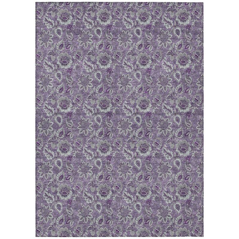 HomeRoots Floral Transitional Rectangle Outdoor Rug