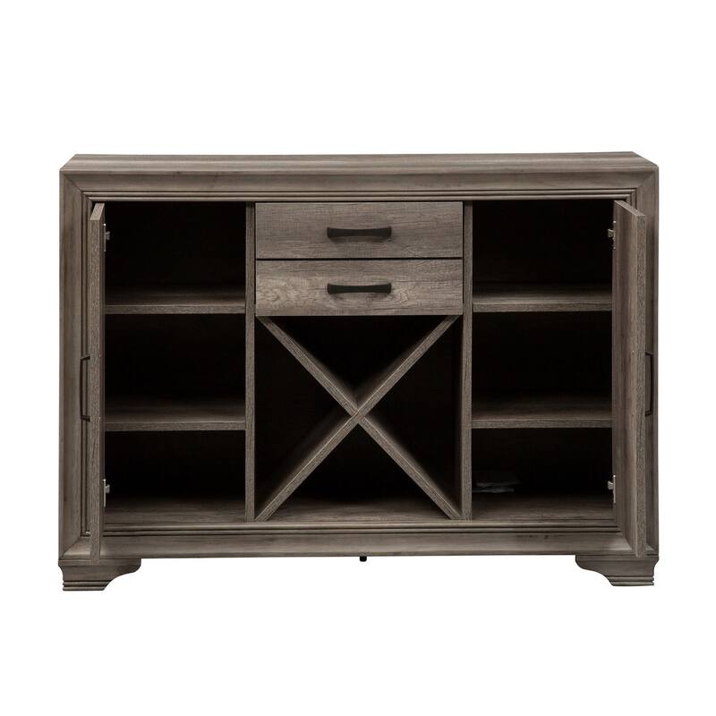 Liberty Furniture Tanners Creek Greystone Server Wine Rack