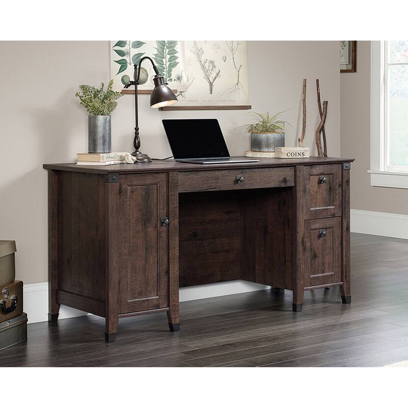 Carson Forge Collection Computer Desk - Coffee Oak