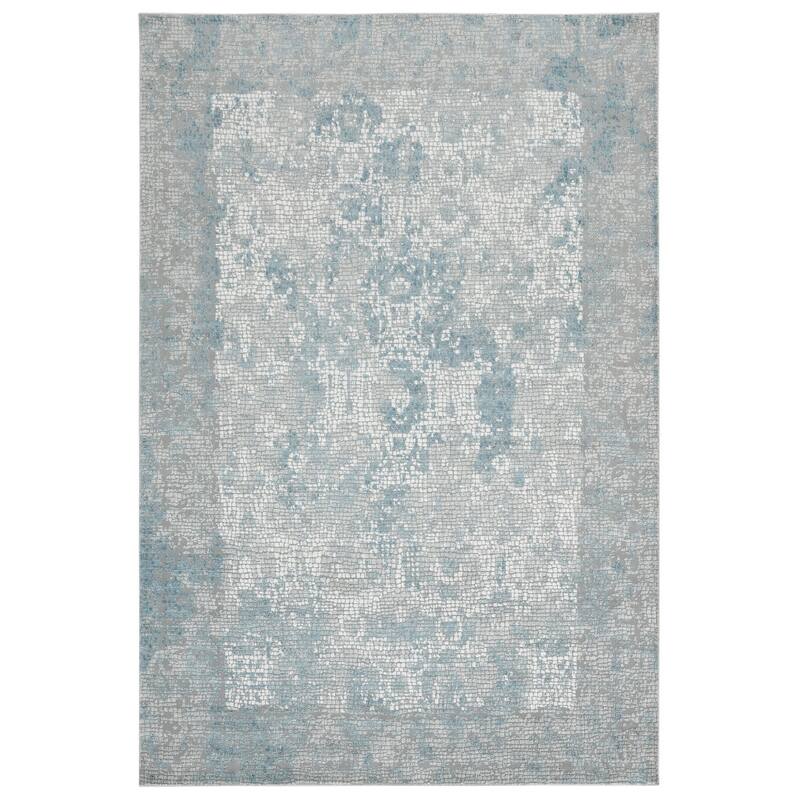 HomeRoots Medallion Contemporary Rectangle Area Rug