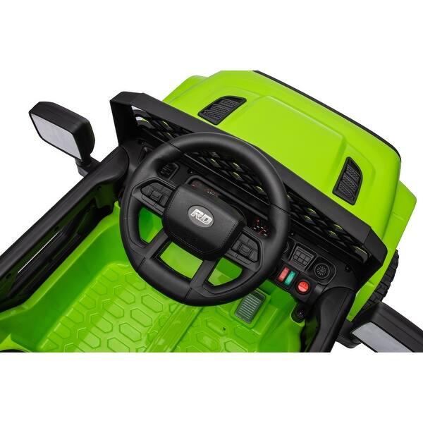 slide 2 of 8, Light Green Kids Electric Truck, 12V with Remote Control 5-7 Years - Green