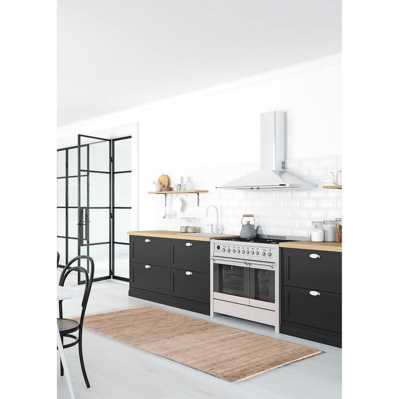 ECARPETGALLERY Hand-knotted Heritage Tan Silk, Wool Rug - 2'6 x 10'2