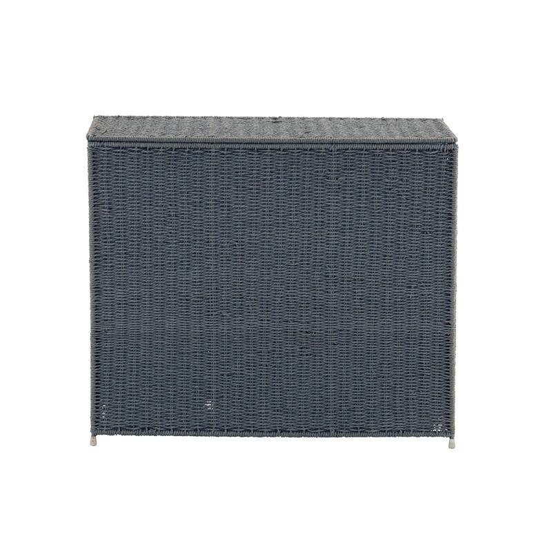 Household Essentials Paper Rope 3-Bag Hamper Sorter, Grey