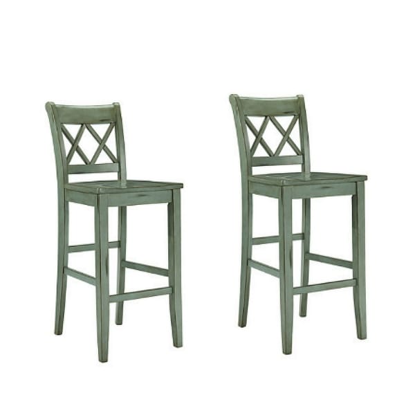 Ashley Furniture D540 130 Blue Green Finish Mestler Tall Bar Stool 2 Pack