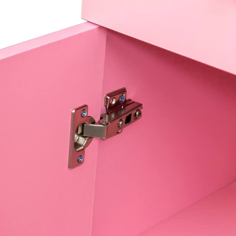 Storage Cabinet With Multi-layer Storage and Hair Desk