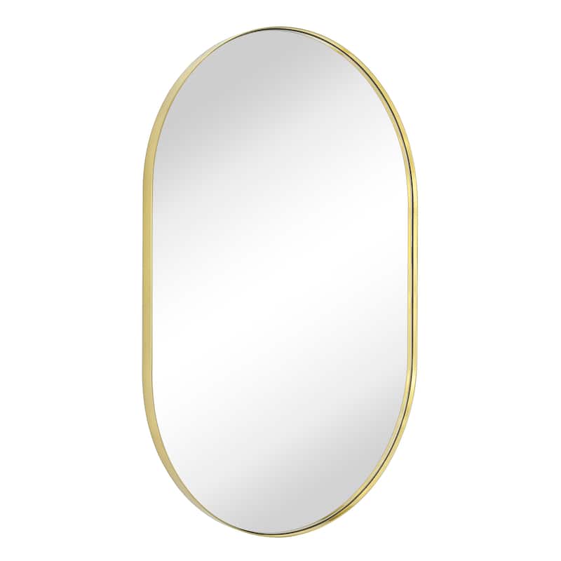 TEHOME Oba Oval Metal Wall Mirror