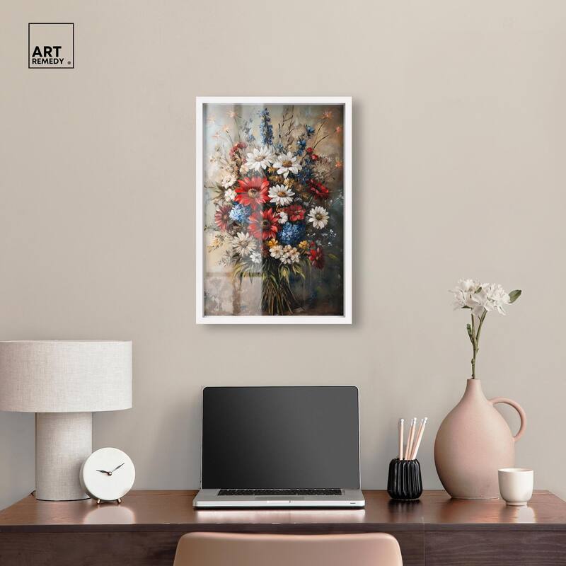 Symphony of Flowers II Shadowbox by Art Remedy