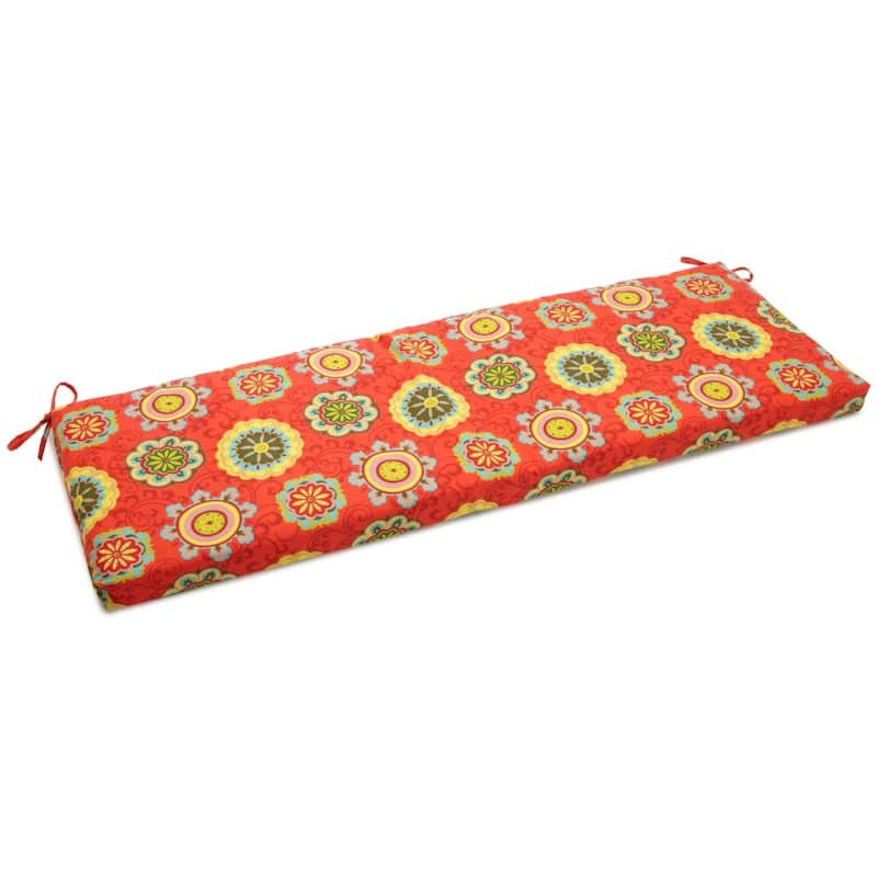 Blazing Needles 63-inch All-Weather Bench Cushion - 63 x 19 - Farrington Terrace Grenadine