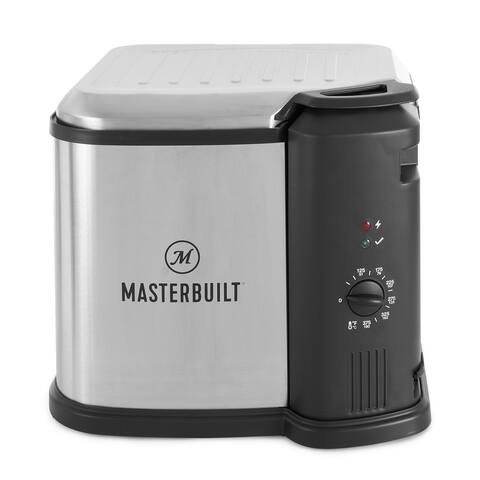 Masterbuilt Countertop 8L Electric Deep Fryer, Boiler, Steamer Cooker in Silver - 15.5