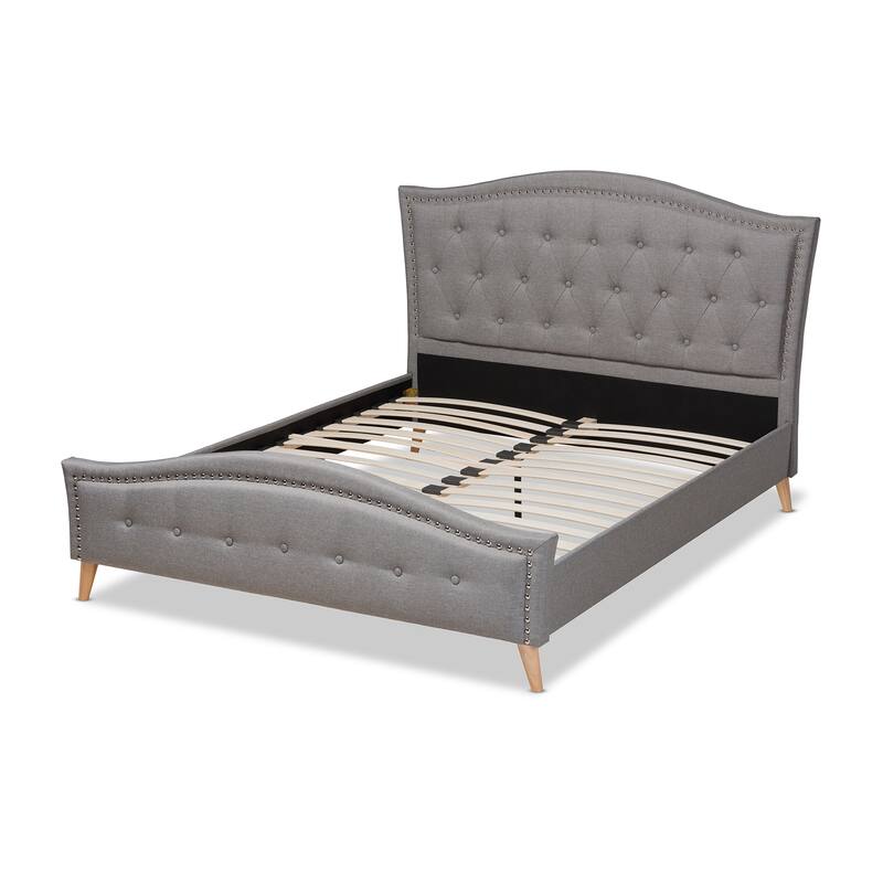 Contemporary Fabric Platform Bed