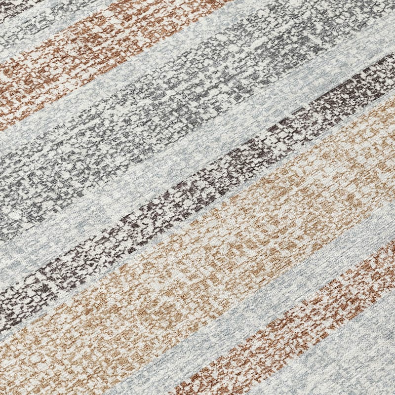 HomeRoots Striped Transitional Rectangle Outdoor Rug