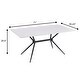preview thumbnail 109 of 131, Elega Modern Sintered Stone Dining Table Modern Trestle Base Powder-Coated Steel Frame Kitchen Table - 47"-71"