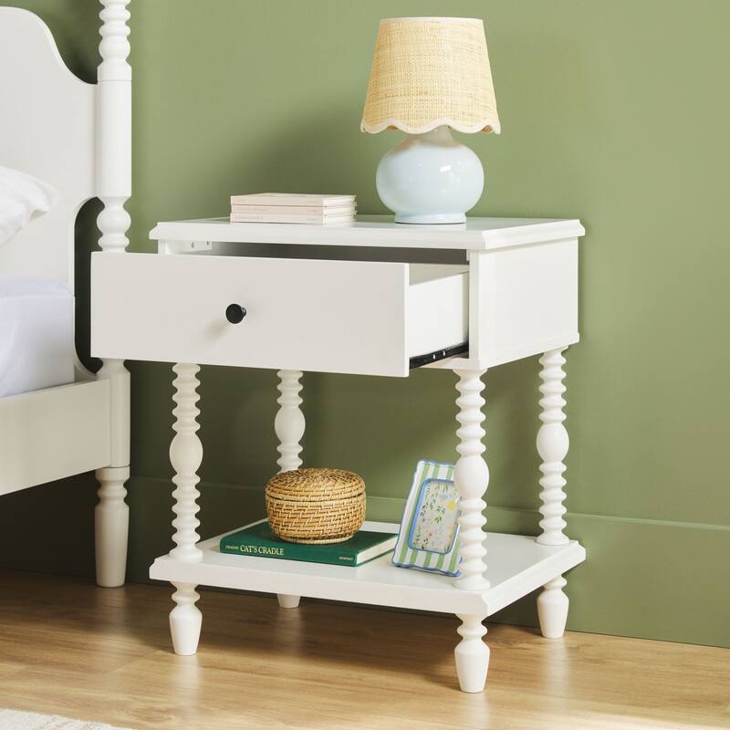 Walker Edison Easy Assembly Solid Wood 1-Drawer Nightstand