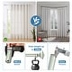 preview thumbnail 16 of 34, Modern Square Urn Adjustable Drapery Curtain Rod with Clip Rings