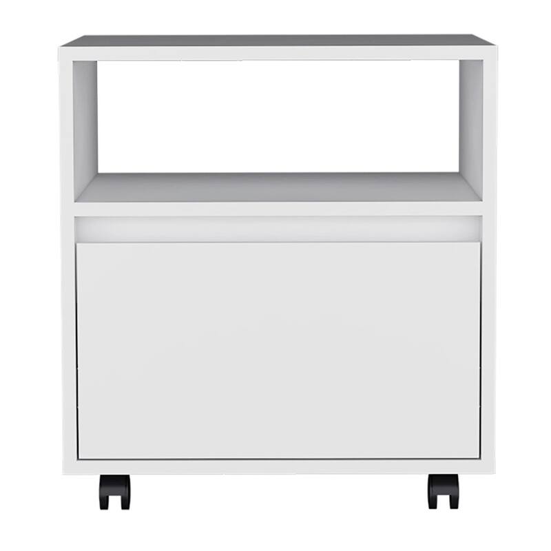 One Drawer Nightstand, White Finish, Perfect Size for Any Room