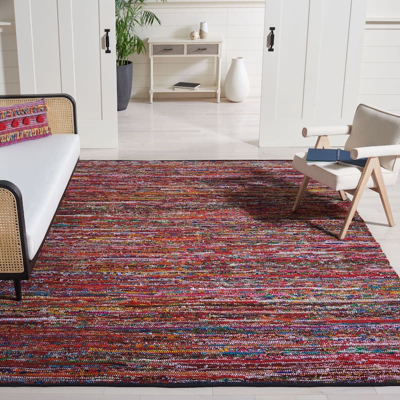 SAFAVIEH Handmade Rag Rug Abagail Casual Stripe Cotton Rug