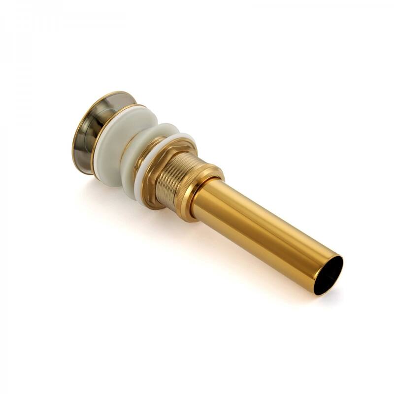 Pop-up Sink Drain With Overflow Brass Gold PVD Renovators Supply