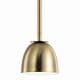 preview thumbnail 2 of 0, Kichler Baland 4 Inch 1 Light Mini Pendant in Brushed Natural Brass