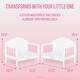 preview thumbnail 4 of 5, Evolur JPMA & Greenguard Gold Certified Barbie Rose 3-in-1 Portable Toddler Bed in White and Pink - White & Pink