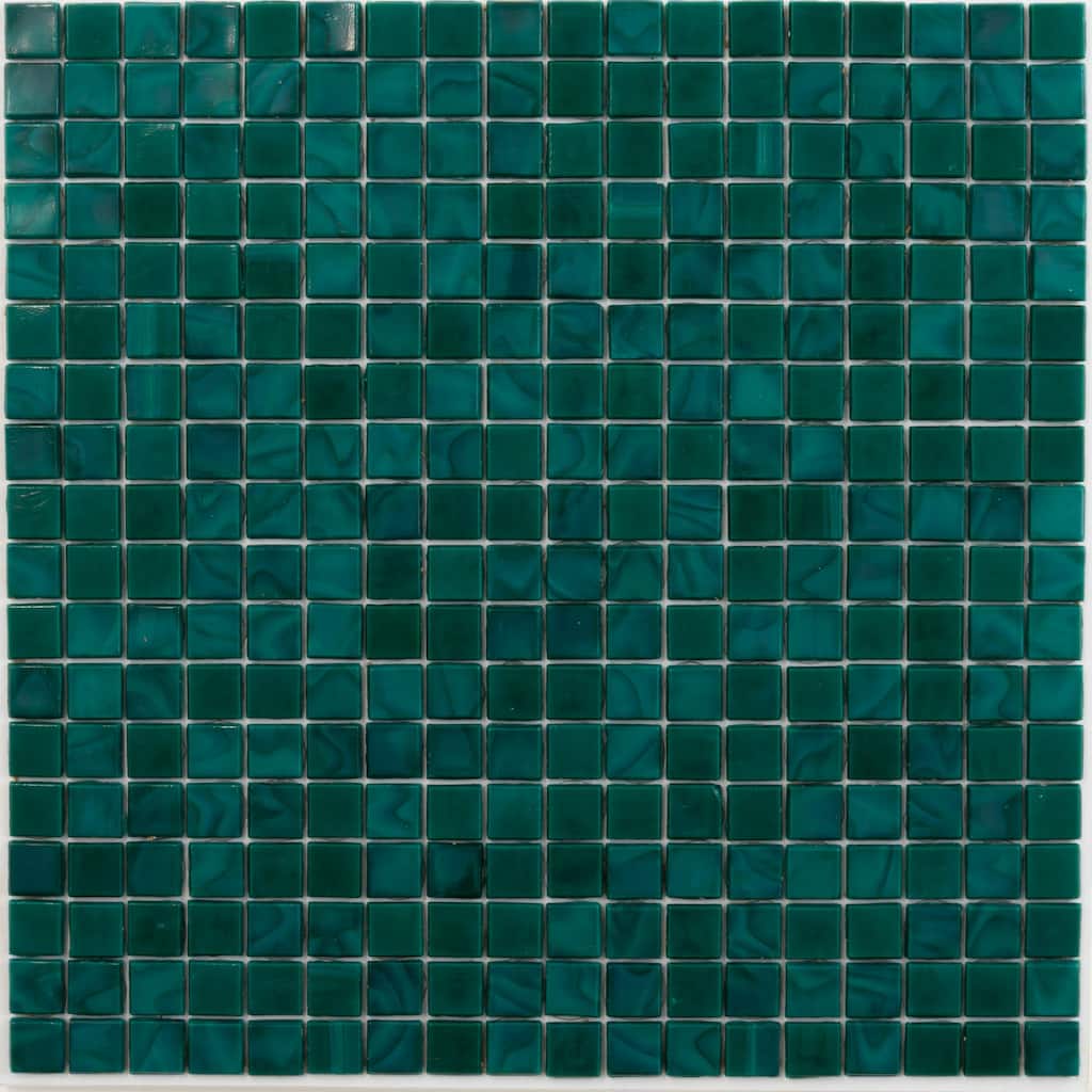 Apollo tile 12" x 12" Skosh Glossy Dark Green Glass Tile (18.69 sq ft/case) - 20 Pack