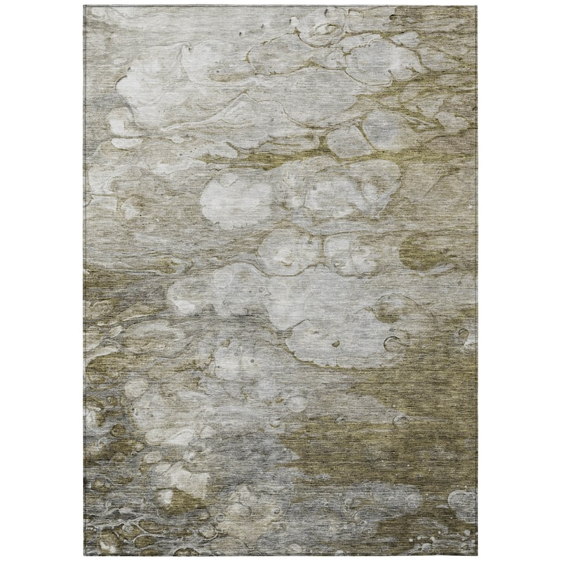 HomeRoots Abstract Transitional Rectangle Outdoor Rug