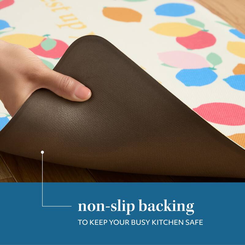 SUR LA TABLE KITCHEN ESSENTIALS Zest Up Your Life Citrus Fruit Anti Fatigue Comfort Mat, Kitchen Mat