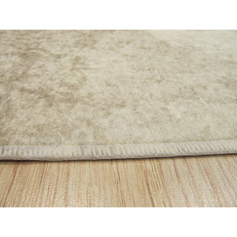 Green Traditional Oriental Distressed Bohemian Moderno Medallion Area Rug - 4' 4 x 6' 3