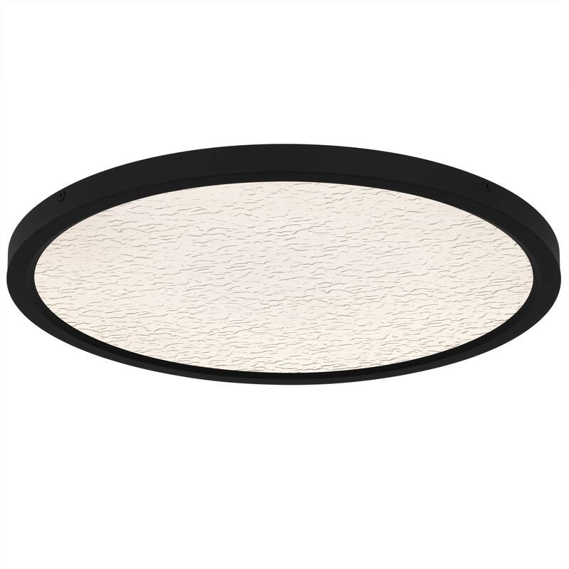 Outskirts Integrated LED Earth Black Flush Mount with CCT Switch
