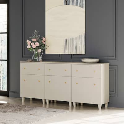 70.8" Sideboards Drawer Cabinet, 3-In-1 Kitchen Buffet Table