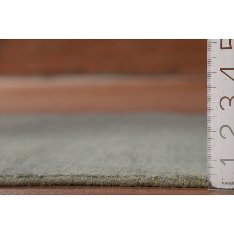 Hand Knotted Oriental 100% Wool Carpet Modern Stripe Greys & Charcoal Gabbeh Area Rug - 3' 10'' X 2' 8''