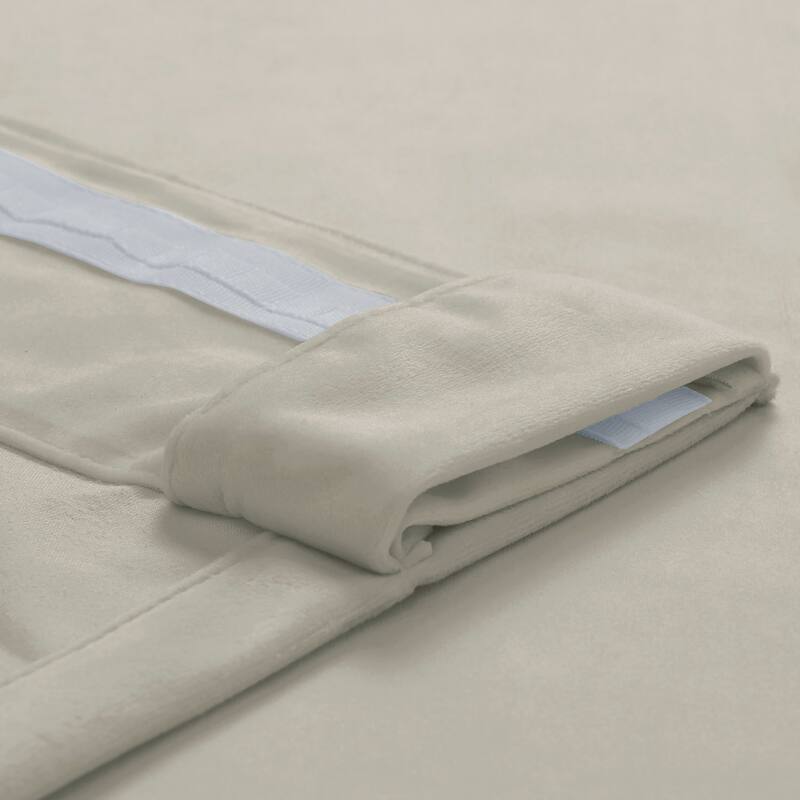 Exclusive Fabrics Basic Deluxe Velvet Room Darkening Curtain Pair - 2 Panels Window Curtains