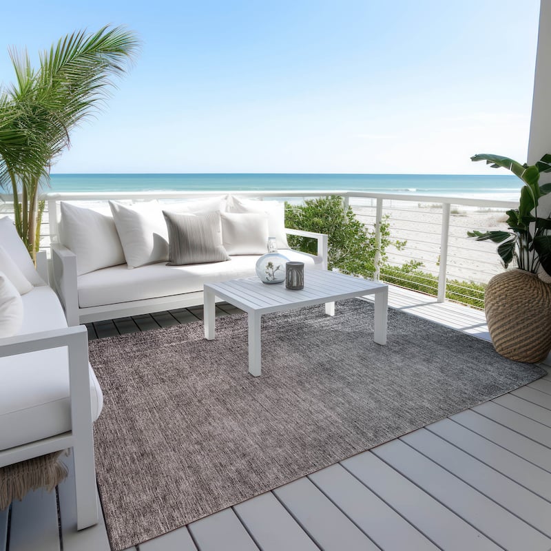 Machine Washable Indoor/ Outdoor Chantille Modern Ombre Rug