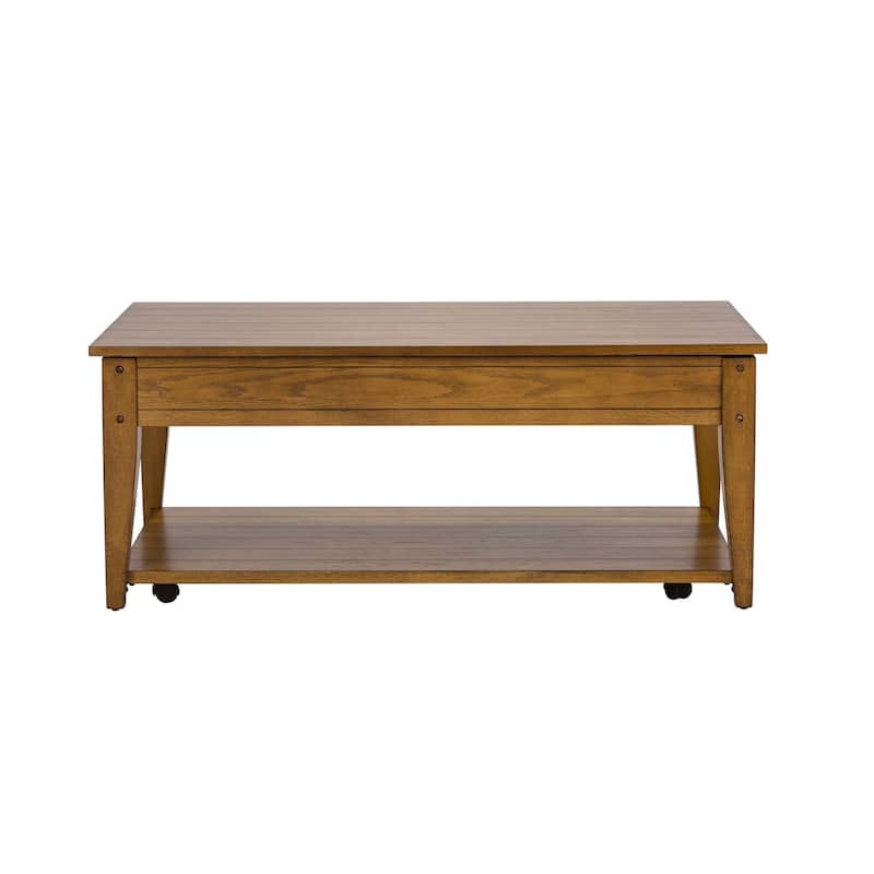 Lake House Oak Lift Top Cocktail Table