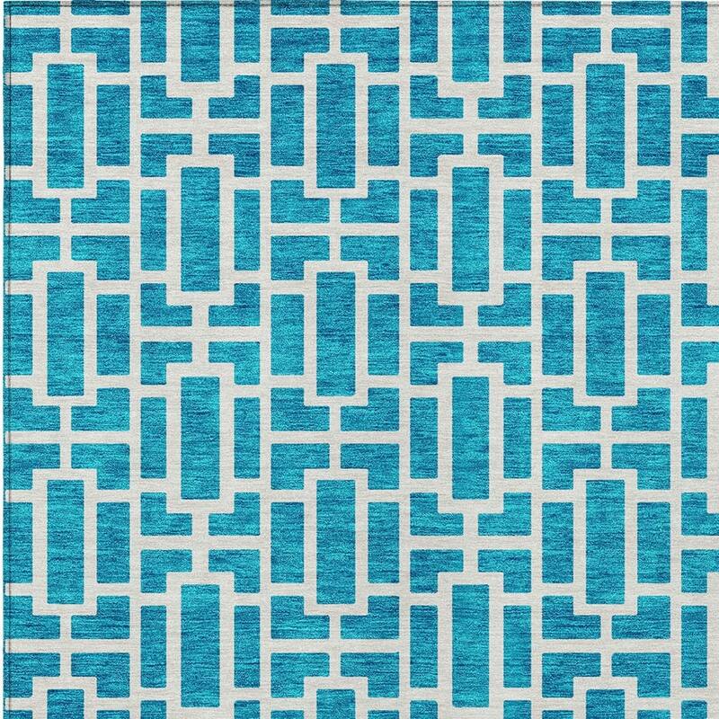 HomeRoots Geometric Transitional Rectangle Outdoor Rug
