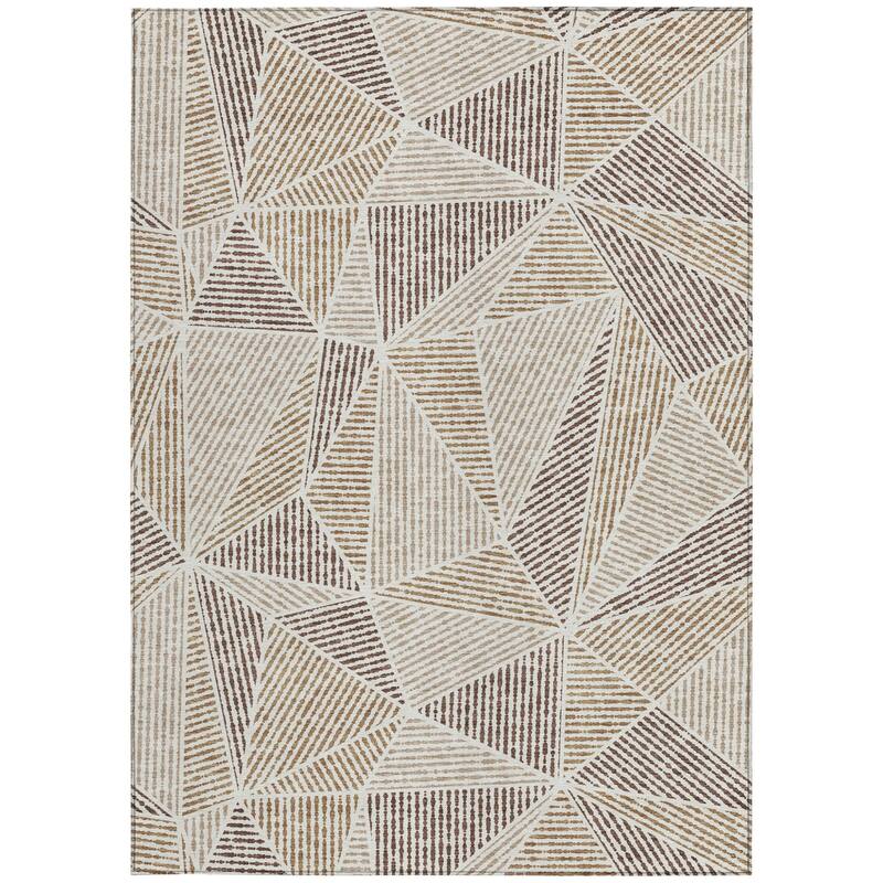 HomeRoots Geometric Transitional Rectangle Outdoor Rug